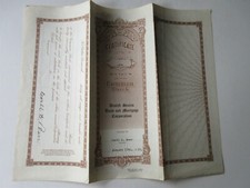 Certificado de acciones de la Corporación de Bonos e Hipotecas de los Estados Unidos de enero de 1927 10 acciones segunda mano  Embacar hacia Mexico