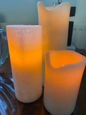 Usado, Velas LED operadas por bateria, 2 x A's duplos. Luzes elétricas. Conjunto de 3 comprar usado  Enviando para Brazil