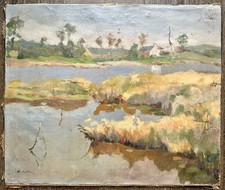 Tableau ancien paysage d'occasion  Paris XVII