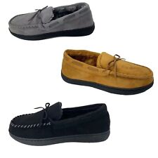 Chinelos mocassim antiderrapantes masculinos de pele para ambientes internos e externos tamanho 8-13 comprar usado  Enviando para Brazil