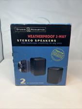 Alto-falantes estéreo Studio Acoustics MS-80B à prova de intempéries 3 vias par paisagem preta comprar usado  Enviando para Brazil
