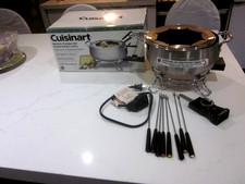 Conjunto de máquina de fondue elétrico Cuisinart modelo CFO-3SS 3 quartos aço inoxidável comprar usado  Enviando para Brazil