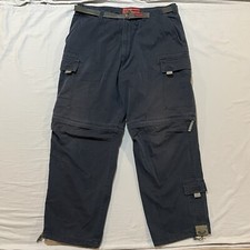 Usado, Calça cargo folgada Abercrombie & Fitch vintage XL 38x30 Y2K cinto paraquedista marinho comprar usado  Enviando para Brazil