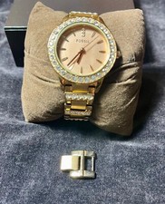 Relógio feminino Fossil Jesse cristal mostrador ouro rosa ES3020 comprar usado  Enviando para Brazil