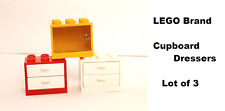 LEGO Vestidor Armario Muebles Set de 3 Cajones Puerta Rojo Transparente Blanco Naranja segunda mano  Embacar hacia Argentina