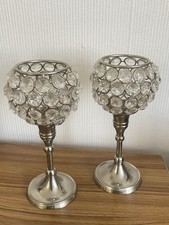 Pair pewter crystal for sale  LONDON