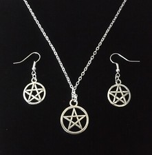 Pentagram necklace earrings for sale  MORECAMBE