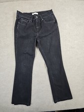 Jeans feminino Levi's Strauss 515 boot cut tamanho 8 preto jeans cintura média cravejado Pkt, usado comprar usado  Enviando para Brazil