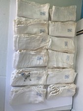 12 fraldas de pano planas vintage de segurança 36 x 17 pol. 100% algodão selo azul comprar usado  Enviando para Brazil