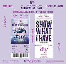 IVE 1ST WORLD TOUR 'SHOW WHAT i HAVE' - Ingressos personalizados para shows de K-pop lembrança, usado comprar usado  Enviando para Brazil