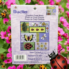 Kit de ponto cruz contado Bucilla natureza patchwork 4,5 x 4,5 borboleta joaninha comprar usado  Enviando para Brazil