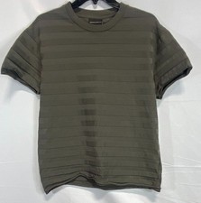 Camiseta masculina manga curta listra cinza Emporio Armani tamanho grande, usado comprar usado  Enviando para Brazil