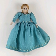 Muñeca de porcelana vintage miniatura victoriana vestida 6" segunda mano  Embacar hacia Mexico