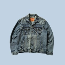 Używany, Levi’s Denim Trucker Jacket Men’s Size M Medium Blue Distressed Vintage Look na sprzedaż  PL