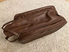 Men leather washbag for sale  HAMPTON
