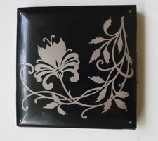 Vintage Rex 5th Avenue Powder Kompaktowy ze srebrnym depozytem Kwiatowa pokrywa na sprzedaż  Wysyłka do Poland