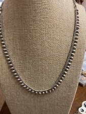 Colar vintage estilo Bali design de franja esterlina 925 19’ comprimento 22g, usado comprar usado  Enviando para Brazil