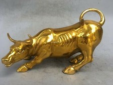 12"" móveis de bronze cobre para casa decorar ornamento animal estátua de boi touro comprar usado  Enviando para Brazil