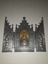 Triptyque religieux métal d'occasion  Crégy-lès-Meaux