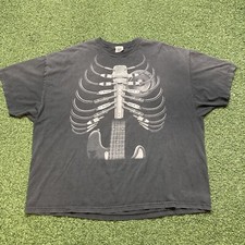 Camisa de música 3XLarge vintage 00s Y2k microfone azul líquido instrumento guitarra camiseta comprar usado  Enviando para Brazil