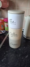 stackable tea coffee sugar for sale  PLYMOUTH