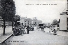 Cpa mantes rue d'occasion  Expédié en Belgium