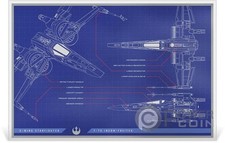 X-WING T-70 Star Wars Blueprint 1 uncja srebrna folia 2$ Niue 2025 na sprzedaż  Wysyłka do Poland