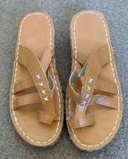 Tan sandals size for sale  KINGSWINFORD