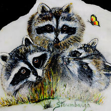 Racoon painting granite for sale  Thousand Oaks