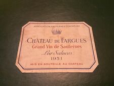 Etiquette chateau fargues d'occasion  Nantes-