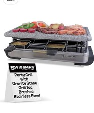 Parrilla para raclette Swissmar Stelvio para 8 personas con piedra de granito segunda mano  Embacar hacia Mexico
