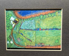 Hundertwasser postkarte fagans gebraucht kaufen  Hamburg