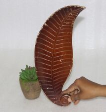 Antigüedad Madera Artesanal Hoja Forma Decorativo Bandeja Antiguo Original 14657 comprar usado  Enviando para Brazil