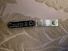 Coutts magnetic badge for sale  BEXLEYHEATH