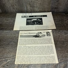 Revell/Amt Model Car Instructions 51 Henry J & 53 Ford Flip nariz  comprar usado  Enviando para Brazil