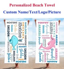 Usado, Toalha de praia personalizada nome/texto personalizado piscina natação fitness esportes presente especial comprar usado  Enviando para Brazil