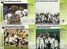 Cartões colecionáveis esportivos informações de beisebol futebol americano Florida Marlins Super Bowl comprar usado  Enviando para Brazil