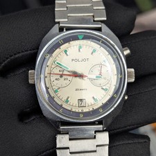 Relógio de pulso Poljot cronógrafo 23 joias 3133 Полет SU, USSR 1980s comprar usado  Enviando para Brazil