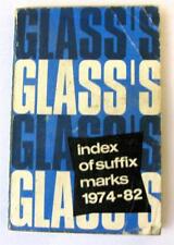 Glass index suffix for sale  LEICESTER