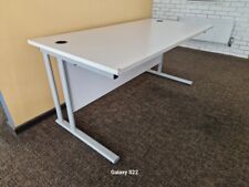 White office desk for sale  ROYSTON