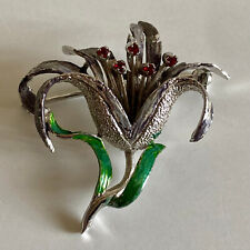 Broche fleur argent d'occasion  Louveciennes