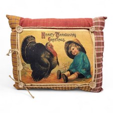 Travesseiro de outono ação de graças criança vitoriana peru decoração countrycore 15x12" comprar usado  Enviando para Brazil