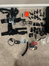 Pacote de acessórios GoPro Hero – montagem no peito, alça de cabeça, estojos impermeáveis, controle remoto comprar usado  Enviando para Brazil