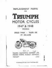 Triumph parts manual for sale  Lexington