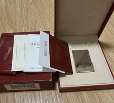 S.T. Isqueiro a gás Dupont Gatsby 18137D prata ouro logotipo D com caixa provada modelo raro comprar usado  Enviando para Brazil