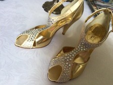 Pumps peeptoe gold gebraucht kaufen  Bielefeld