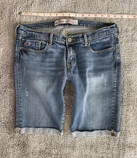 Bermuda Hollister Juniors jeans elástica algemada feminina tamanho 7 W30 jeans comprar usado  Enviando para Brazil