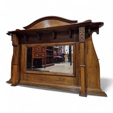 Antique overmantle oak for sale  BLYTH