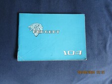 Peugeot handbook 104 for sale  BASILDON