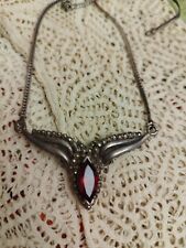 Collana argento granato usato  Roma